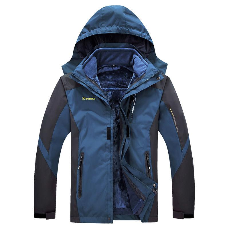 Outdoor Jacket Men's Autumn and Winter Three-in-one Polar Fleece Liner Mountaineering Suit