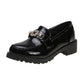 British Style Shiny Small Leather Shoes Women's Shoes Single Shoes All-match Work Shoes Casual Lazy Shoes Women Cute and Light