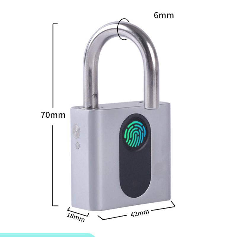 Home Security Electronic Small Lock Bluetooth Remote Unlocking Charging Large Portable Waterproof Intelligent Fingerprint Padlock