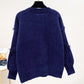 Chenille Cardigan Sweater Women's Spring and Autumn Long-sleeved Top Knitted Cardigan Coat
