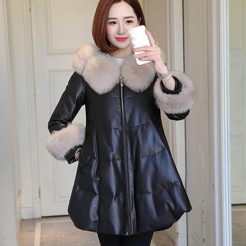 Women's Hooded Regular Down Jacket Korean Style Loose Thick Coat Warm Cotton Coat Large Fur Collar Winter Jacket Quilted Jacket