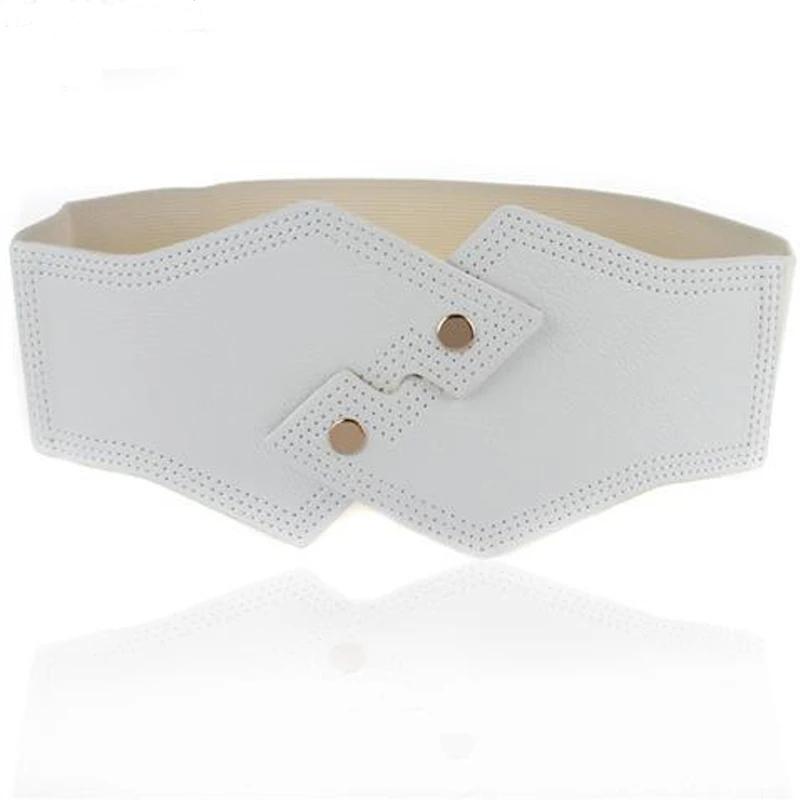 Women's Wide-waisted Outer Belt with A Belted Waist and A Shirt Dress Decorated with Black and Red Elastic Bands Girl Belt