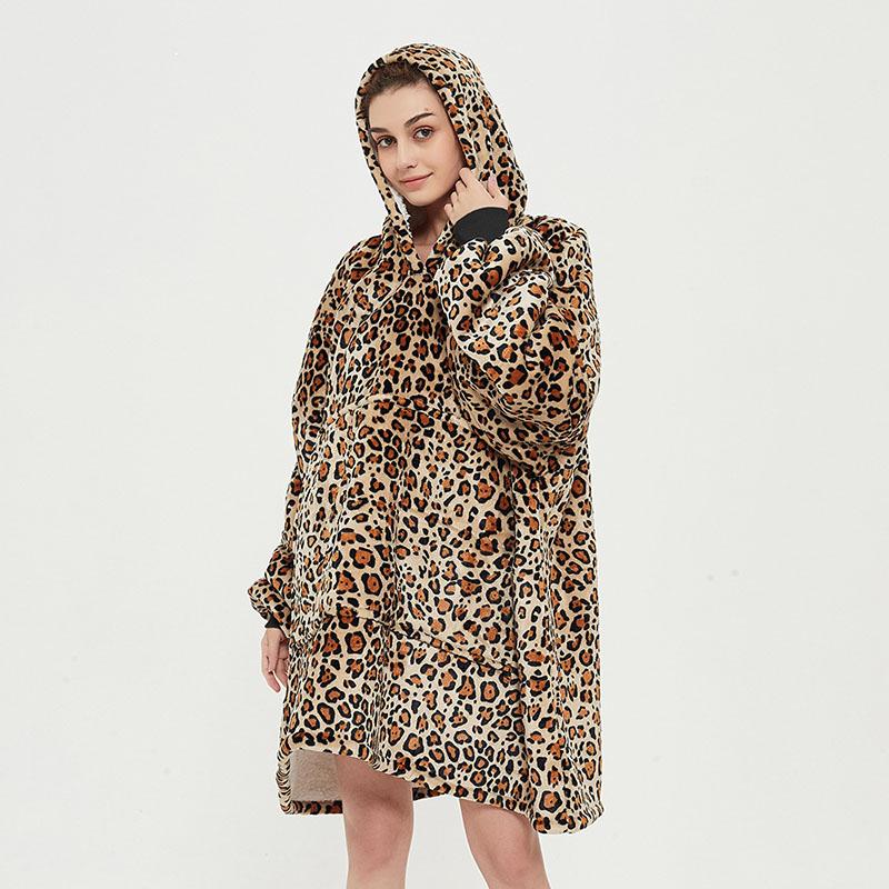 Venustas Wearable Blanket Hoodie Oversized Sherpa Blanket Hoodie Sweatshirt  Unisex Cozy Warm Soft Hoodie Blanket for Adults