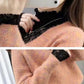 Imitation Mink Velvet Sweater Women Fake Two-piece Lace Stitching Turtleneck Pullover Sweater Colorful Bottoming Outer Wear Knitted Sweater Coat
