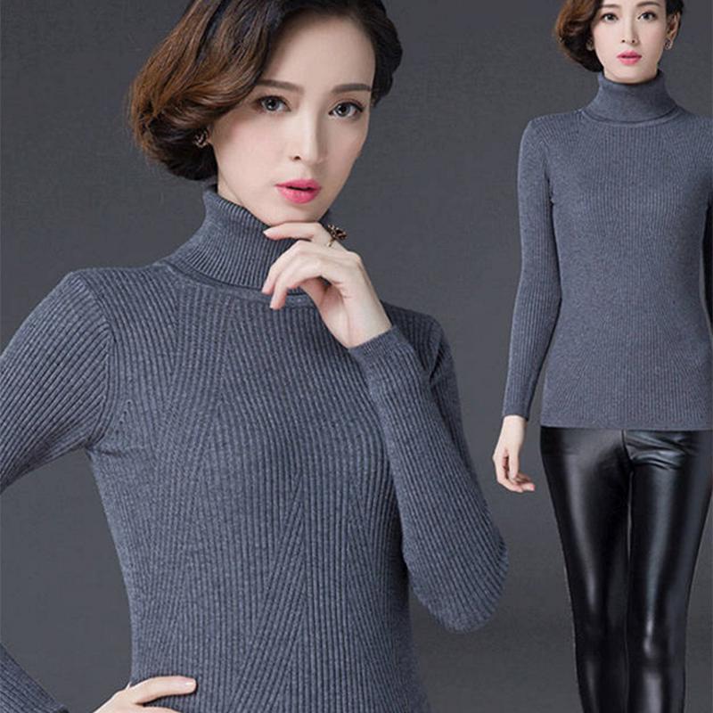 Pofulove Slim Thick Joker Bottoming Sweater Warm Slim Wild Bottoming Shirt Sweater Lady Sweater