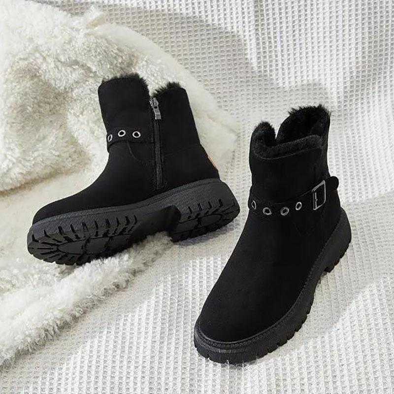 Snow Boots Women's Winter Short Tube and Velvet Non-slip Warm Cotton Shoes All-match Student Tide Martin Boots