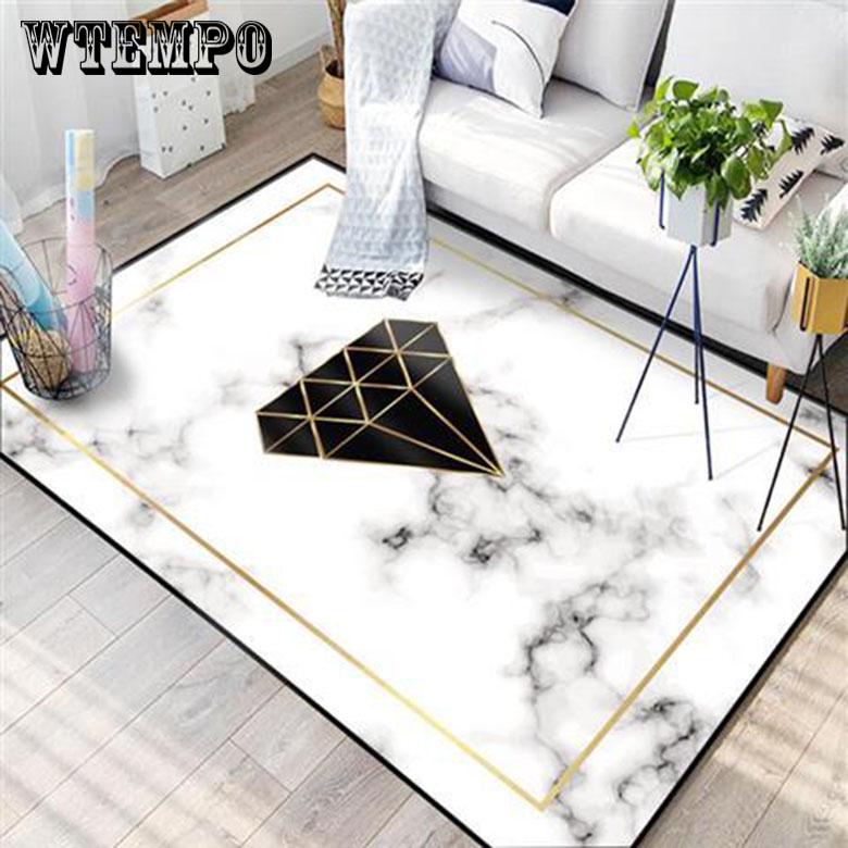Nordic Modern Simplicity Carpet Bedroom Tea Table Rugs Non-slip Geometric Patterns Carpets