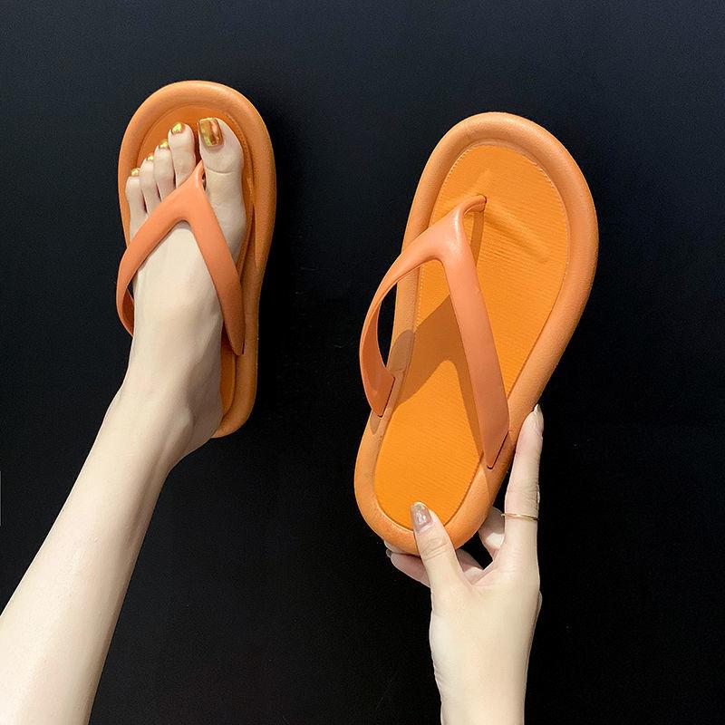 Flip-flops Women Wear Flat-bottomed Non-slip Flip Flops Outside Summer Outdoor Beach Sandals Slippers
