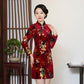 Chinese Women's Charming Mini Dress Evening Dress Dragon & Phoenix Cheongsam Qipao Large Size