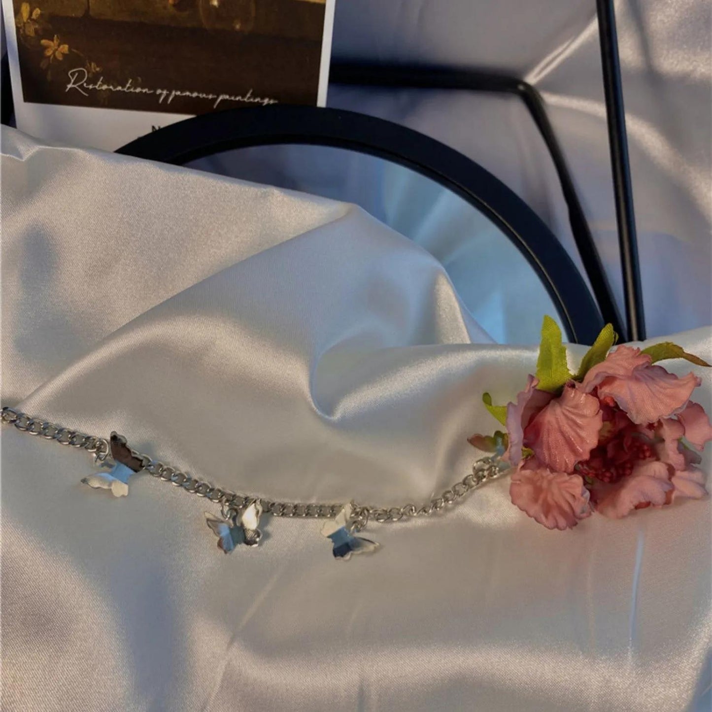 Dark Girl Butterfly Necklace Retro Collar Choker Necklace Non-fading Titanium Steel Necklace Mom Daughter Gifts Personalized Ornaments