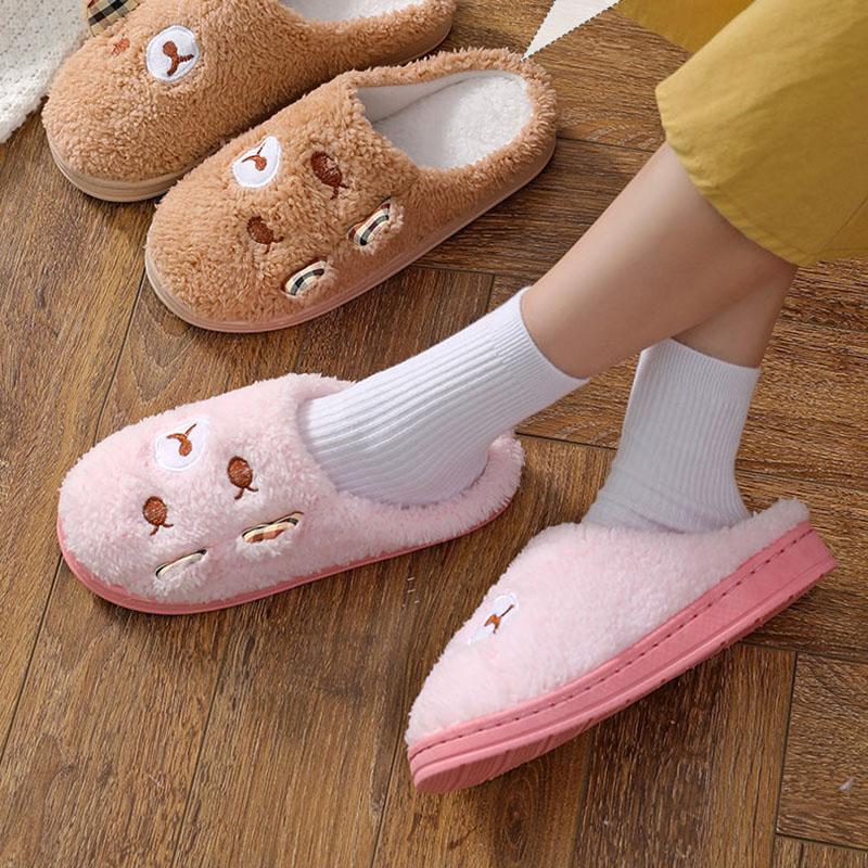 Couple Cotton Slippers Autumn and Winter Cotton Slippers Men and Women Cute Slippers