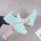 Spring and Summer Female Student Sneakers Korean Casual Height-increasing Shoes Mesh Breathable Running Shoes