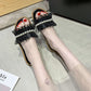 Fairy Style Slippers Women's Outer Wear Summer Pearl Sandals and Slippers Fashion Flat Non-slip