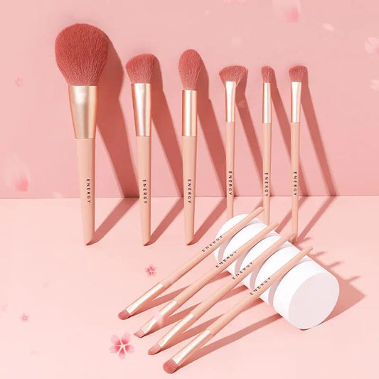 10pcs Makeup Brush Set Full Set Super Soft Loose Powder Concealer Eyeshadow Brush Beginner