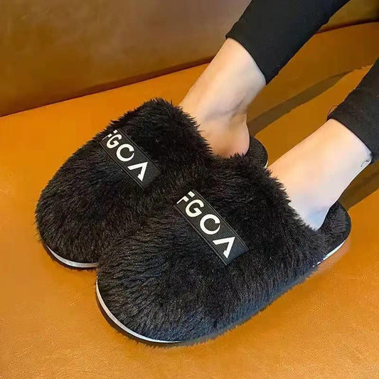 Autumn and Winter Cotton Slippers for Men and Women Home Warm Non-slip Slippers