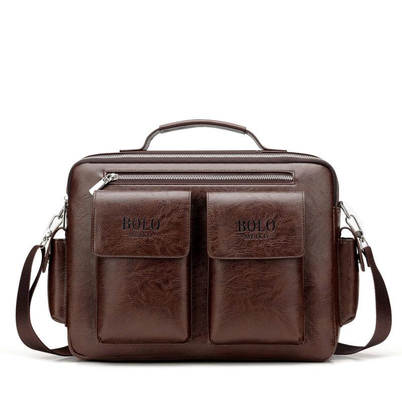 Travel Bag Men's Leather Texture Handbag Large-capacity Business Trip Travel Short-distance Luggage Bag Shoulder Bag Business Men's Bag