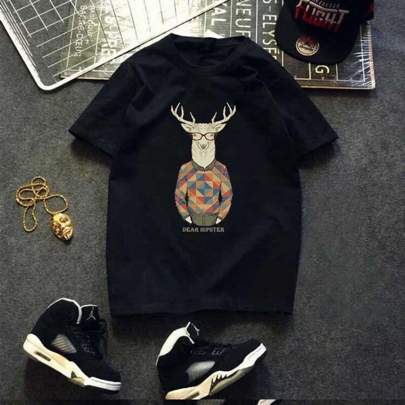 Short Sleeve T-shirt Male Student Round Neck Half Sleeve Men's