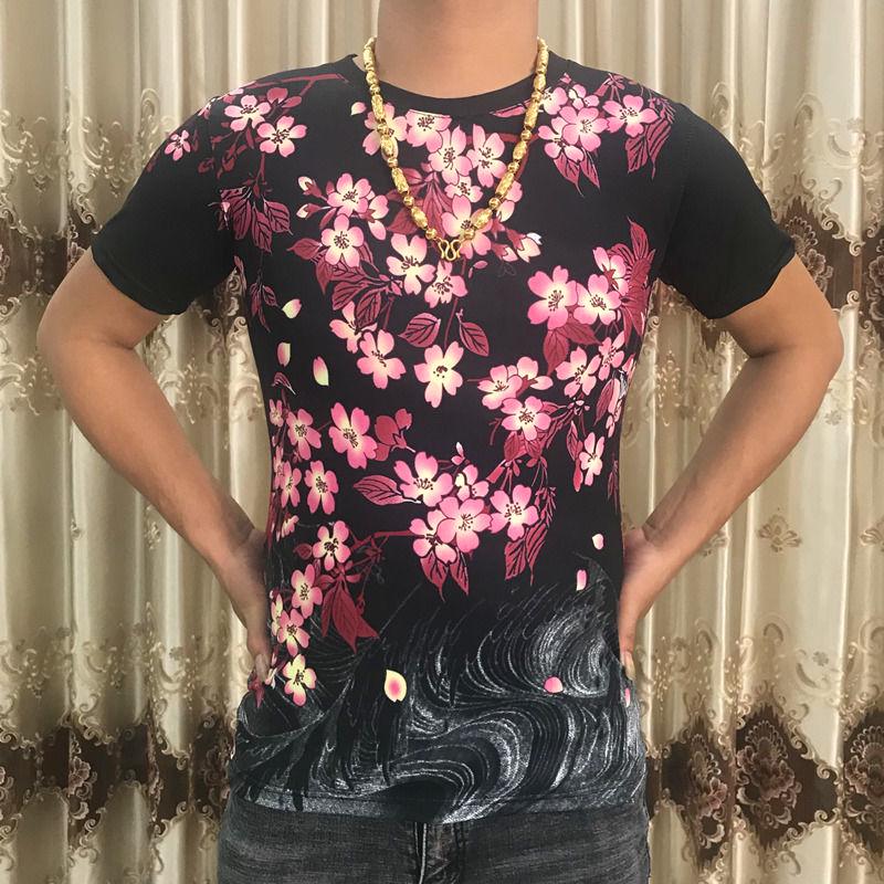 Men's personality short-sleeved T-shirt large size men's clothes summer 3D digital printing T-shirt