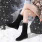 Winter Boots Children's Mid-length Boots Plus Velvet Padded Warm Mid-tube Cotton Boots Thick-soled Anti-skiing Boots