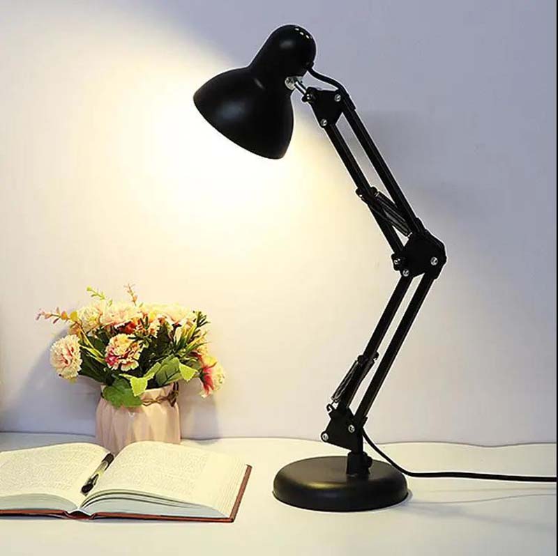 Long-arm LED Desk Lamp Work Eye Protection Drawing Plug-in Folding Telescopic Desk Lamp