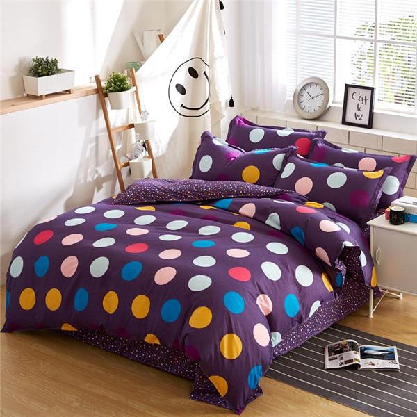New Fashion Home Textile Bedroom Bedding Sets Colorful Geometry Duvet/Quilt Cover Bed Sheet