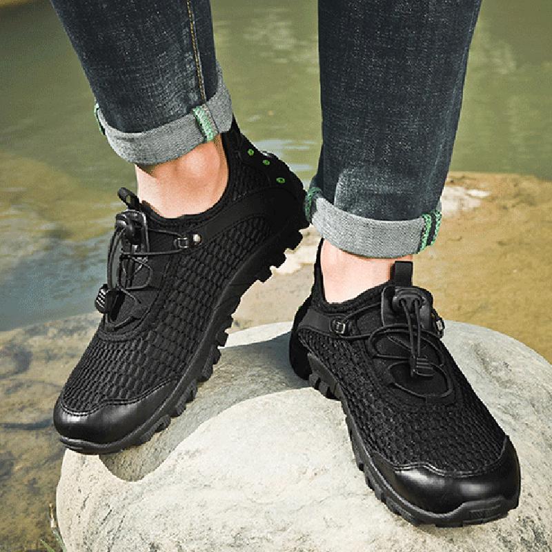 Summer Breathable Mesh Shoes Men 'S Shoes Outdoor Hiking Net Shoes Hollow Casual Shoes Hiking Shoes Hole Shoes