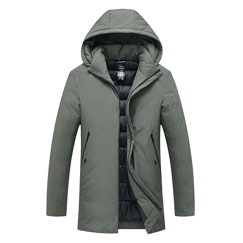 Men's Thickened Plus Size Autumn and Winter Cotton-padded Jacket Mid-length Jackets Quilted Jacket Down Cotton-padded Jacket Cold-proof Clothing