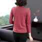 T-shirt Women's Long-sleeved Spring and Autumn Middle-aged Top Large Size Loose Thin Bottoming Shirt