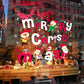 Christmas Santa Claus window glass shop decoration wall stickers