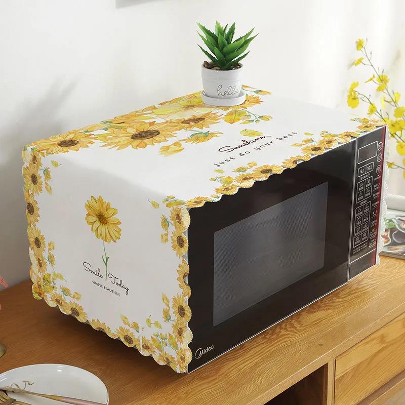 35*100cm Microwave Oven Cover Dust Cover Cloth Cover Oil Cover Cloth Oven Cover Three Sides All-inclusive