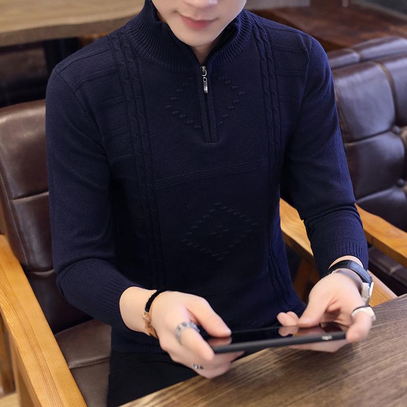 Sweater Men Casual Pullover Men Autumn Slim Fit Mens Sweaters Knitted Cashmere Wool Pull Homme