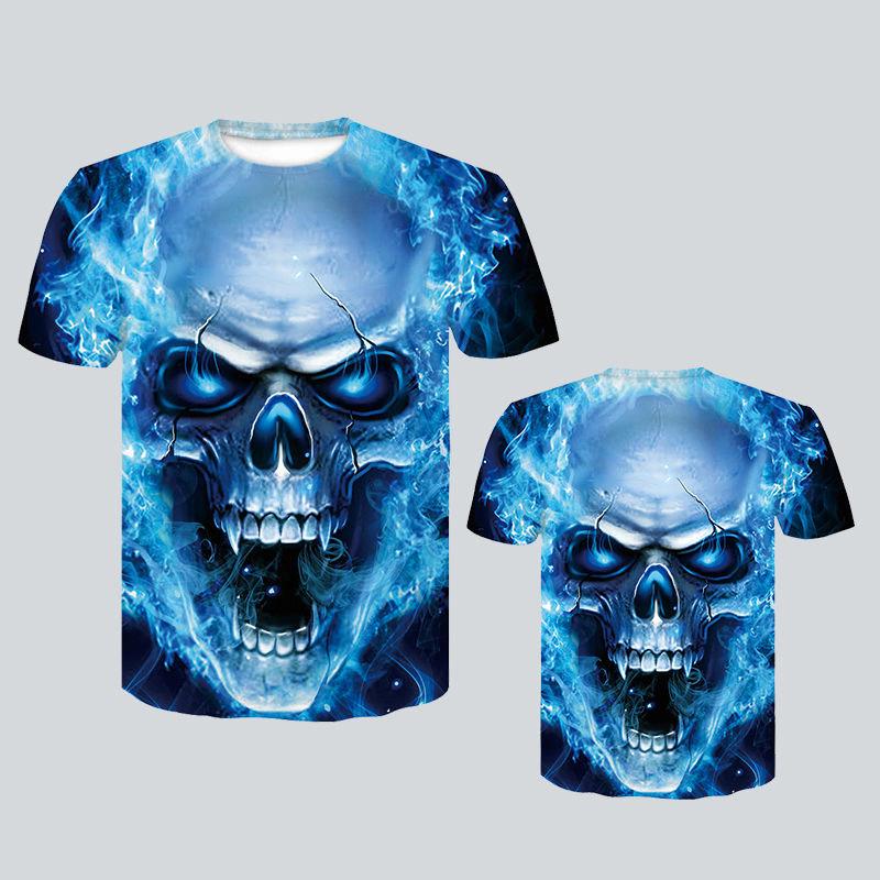 Short-sleeved T-shirt men's street personality large size short-sleeved T-shirt summer 3D printing