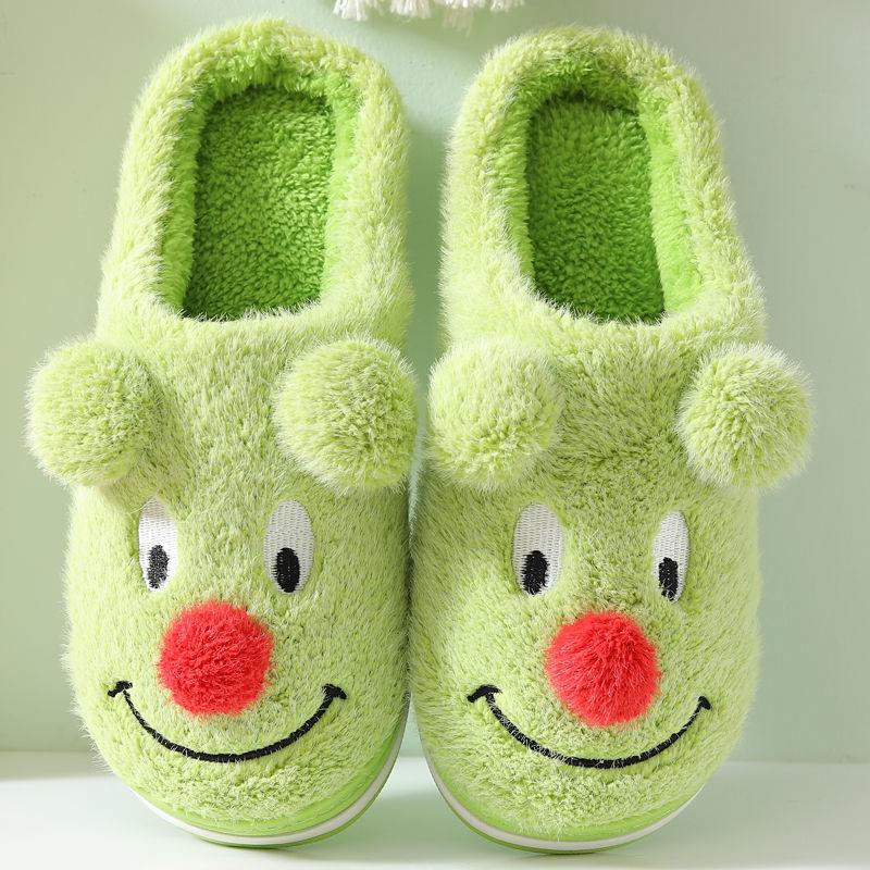 A Pair of Lovely Cotton Comfortable Flat Shoes Suitable for Autumn and Winter Home Design Full of Sense