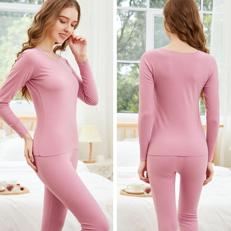 Winter Seamless Thermal Underwear Women Plus Velvet Thickening Bottoming Shirt Suit Ladies Thermal Clothing