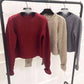 Women's O-Neck Sweater Women Sweaters Fashion Jersey Women Winter Pullover Women Knotted Sweater
