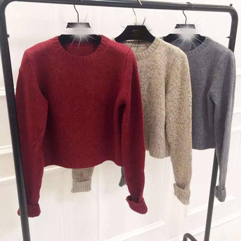 Women's O-Neck Sweater Women Sweaters Fashion Jersey Women Winter Pullover Women Knotted Sweater