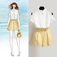 Short Set Summer Women Off-shoulder Short Sleeve Striped Shirt Loose Shorts Two-piece Suit