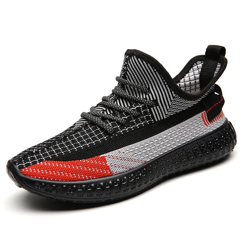 39-44 Men's Casual Shoes 3D jelly tide Shoes hit Color Coconut Shoes Men 2020 Spring flying woven Casual Sports Men's Shoes