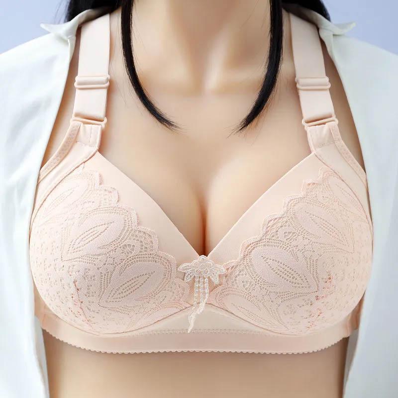 Large Size Sexy Breathable Thin No Steel Ring Bras Beauty Vest Gathering Non-magnetic Comfortable Adjustable Ladies Underwear