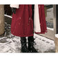 Lamb Wool Coat Women's Loose Mid-length Plus Velvet Parker Cotton Workwear Jacket Ladies Straight Warm Cotton Coat