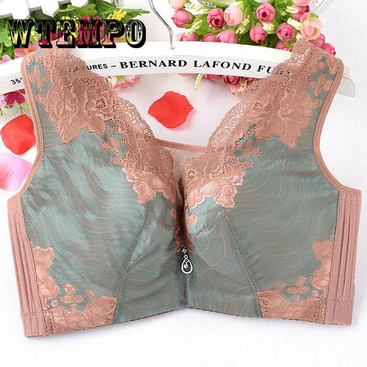 Big Breasts, four-breasted Big Breasts, Small Ultra-thin Cotton D Cup Bra