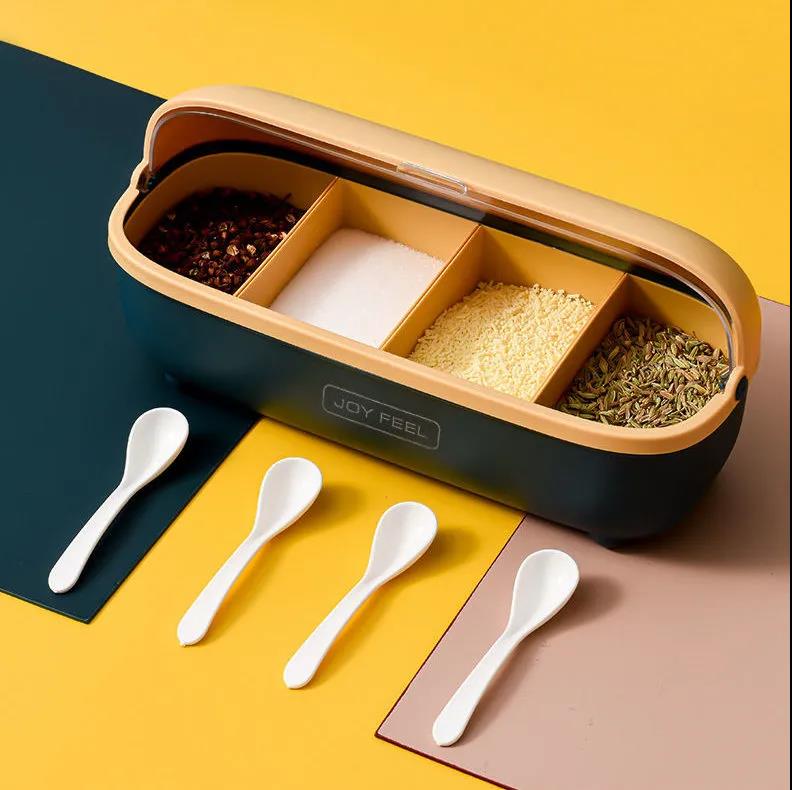 Kitchen Supplies Condiment Storage Box Home with Spoon Storage Box Set