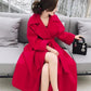 Autumn and Winter Woolen Coat Korean Style Slim Woolen Coat Women's Thick Plus Size Mid-length Over-the-knee Coat