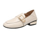 Soft Leather Thick Heel Shoes Female Spring Summer Small Leather Shoes British Style Wild Retro Square Head Single Shoes