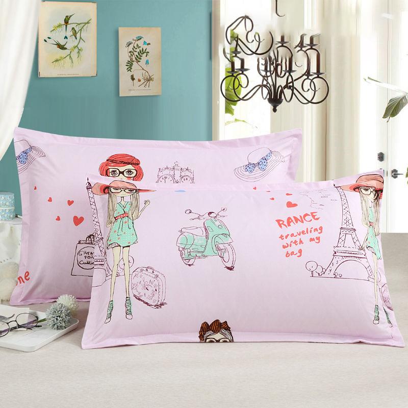 Two Pieces of Genuine Household Low Pillows with Zipper Removable and Washable Pillow Core One Adult Student Single Pillow Set, Free Pillowcase