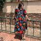 Female Casual Loose Elegant Holiday Dress Summer High Waist Slim Vintage Gentle Graceful Vacation Dress
