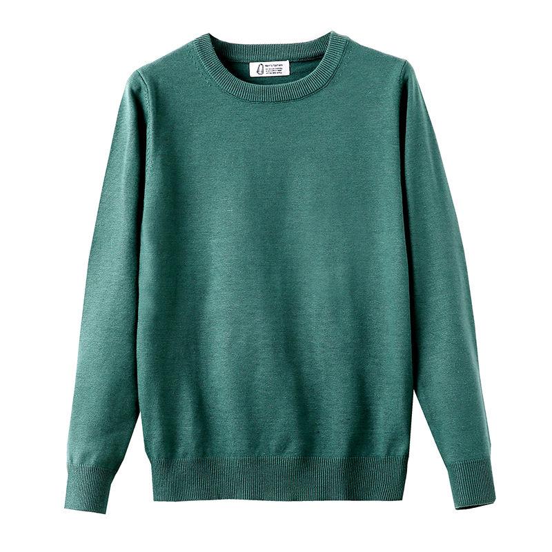 Autumn and Winter New Round Neck Sweater Men's Warm Sweater Upper Long-sleeved T-shirt Generic Pullover Men's
