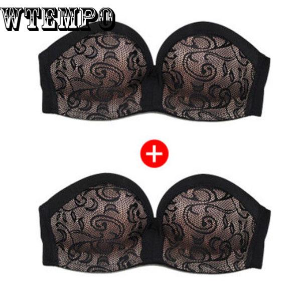 Women Sexy Bra Push-Up One-Piece Seamless Brassiere Fashion Invisible Silicone
