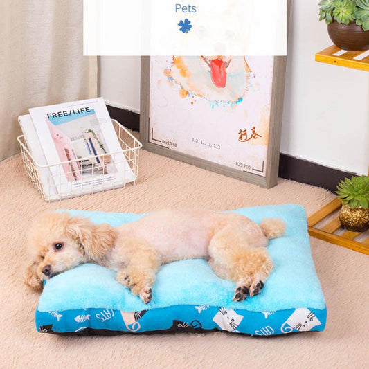 Pet Dog Woven Pad Cat Mi Autumn and Winter Thickened Mat Medium Small Dog Sleeping with Sofa Bed Sleeping Pad