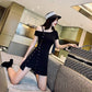 Summer Off-the-shoulder Suspender Skirt Irregular Metal Buckle Slim Solid Color Niche Dress Women's Summer